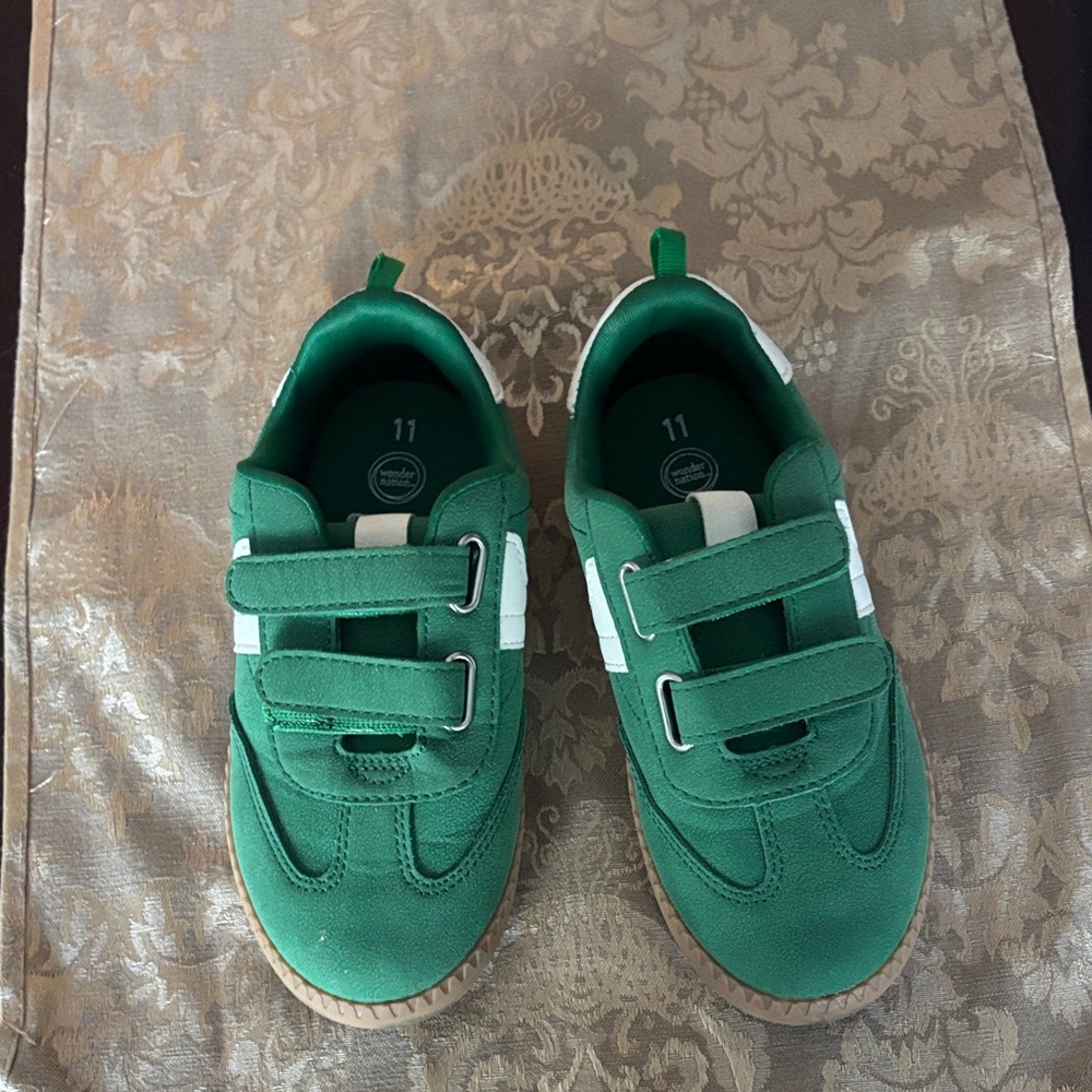 Wonder Nation Green Velcro Kids Sneakers